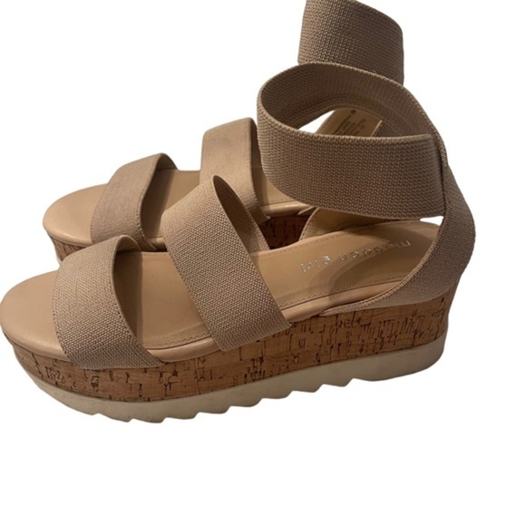 Madden Girl Platform Shoes Tan Strappy size 6M - Picture 5 of 6